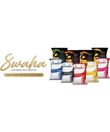 Swaha Crisps Lightly Sea Salted 24 Packs X 40g - Pure Saatvic - Traditional Hand-Cooked Crisps from UK - All-Natural Gluten-Free Snack - 100% British Potatoes - Onion & Garlic Free Salted 1 count (Pack of 24) - Buy Online on GoSupps.com