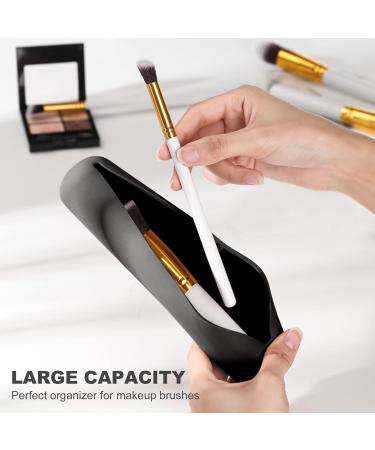 FVION Travel Makeup Brush Holder - Silicone Cosmetic Bag & Organizer for Portable Makeup Brushes - Black - Buy Online on GoSupps.com