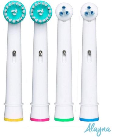 Ortho & Power Tip Kit Replacement Brush Heads for Oral-B Braun - 4 Pack | Compatible with Oral-B Pro 1000 Kids Plus | Orthodontic Electric Toothbrush Head Set - Buy Online on GoSupps.com