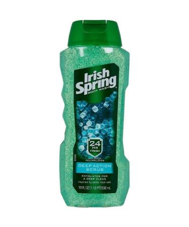 Irish Spring Body Wash Deep Action Scrub - 18oz