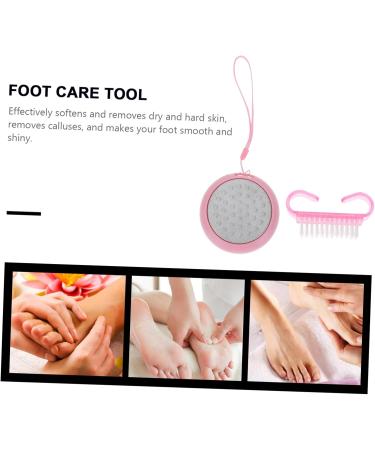 Housoutil 1pc Foot Foot File Scrubber Practical Food Heel Pedicure File Foot Care Props Heel Scraper Pedi File Pink Sander Stainless Steel Crusty - Buy Online on GoSupps.com