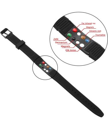 EMF Protection Bracelet 7 in 1 for Joint Pain Relief | Anti Radiation Jewelry for Men and Women - Black - Buy Online on GoSupps.com
