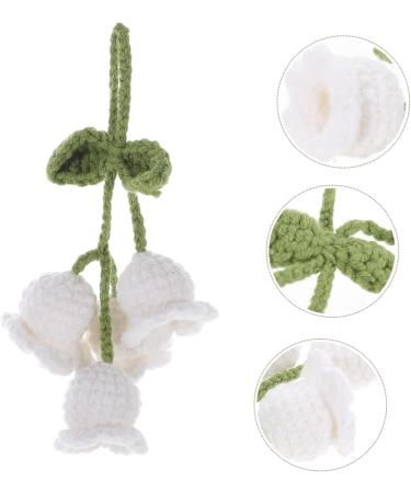 Zerodeko 2pcs Lily of The Valley Pendant Braids Accessories Embellishments for Crafting Small Crochet Flower Whitex2pcs 11X5CMx2pcs - Buy Online on GoSupps.com