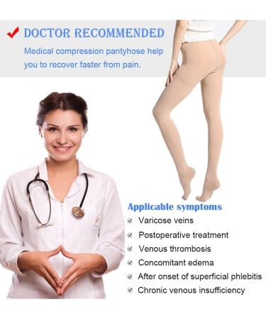 Buy Medical Compression Pantyhose for Women & Men | 20-30 mmHg Support Hose for Edema & Varicose Veins - International Shipping Available - Buy Online on GoSupps.com