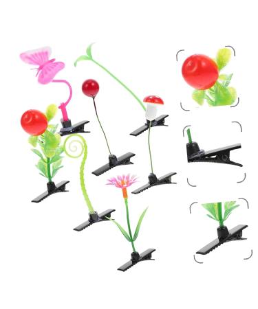 KALLORY 56 pcs Plant Girls Mixed Style Toddler Barrettes - Mini Sprout Hairpins Pins for Kids Party with Grass Sprouts, Little Mushrooms, Butterflies - Novelty Simulation Barrette Set - Buy Online on GoSupps.com