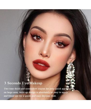 REVERIE DIARY Dual Color Eyeshadow Stick & Eyeliner Pen - Waterproof Glitter Gradient Cream Shadow, Highlighter Eye Liner for Makeup (Expresso/Brown 9) - Buy Online on GoSupps.com