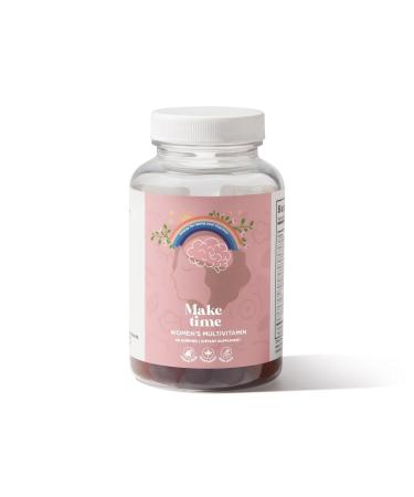 MAKE TIME - Sugar-Free Women s Multivitamin Gummies - Daily Support with Vitamin A C D3 E B6 B12 Folate Biotin Iodine & Zinc - Delicious & Easy to Take - 30 Servings