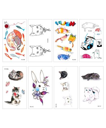 PHOGARY 90 Pieces Cat Pets Theme Temporary Tattoos - Waterproof Body Art for Kids - Buy Online on GoSupps.com