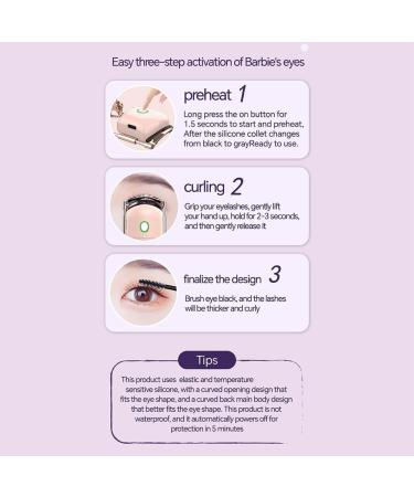Widybord USB Charging Model Electric Eyelash Curler Fast Heating Portable Eye Lash Perm Lasting Curling Thermal Eyelash Clip B - Buy Online on GoSupps.com