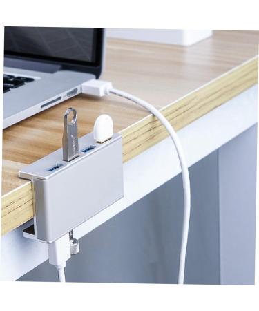 Beavorty 3-Pc USB 3.0 Hub with Power Supply Connector - 4-Port Charger Clips (Silver) - 8.9x4.6cm - International Shipping - Buy Online on GoSupps.com