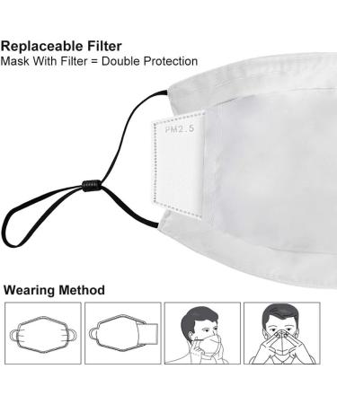 HDFGD Cat Black Goldfish Face Masks - Reusable Dustproof Masks for Adults (2 PCS) - International Shipping - Buy Online on GoSupps.com