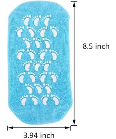 Pinkiou Moisturising Gel Socks for Softening Dry Cracked Skin - Blue Silicone Socks for Men and Women - Buy Online on GoSupps.com