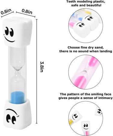 Teacherfav 2-Minute Toothbrush Sandwatch Set for Kids - 4 Colorful Smiley Hourglass Timers in Blue Yellow Green & Pink - Buy Online on GoSupps.com
