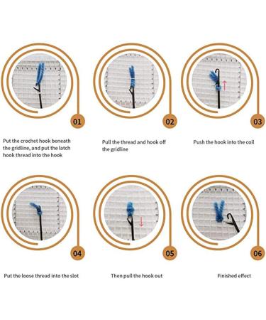 Latch Hook Rug Kit - Cat Design Crocheting Carpet | Pre-Printed Canvas Cushion Mat for Sofa Decor | Acrylic Yarn Tapestry DIY Set - Buy Online on GoSupps.com