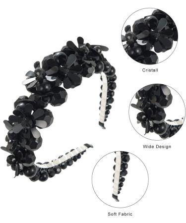 scicent Hairband Black Headband for Women Fashion Hair Band for Makeup Vintage Rhinestone Head Band for Girls Party Wedding Hair Accessories for Women Fashion Head Hoops for Daily Wearing - 27819 - Buy Online on GoSupps.com