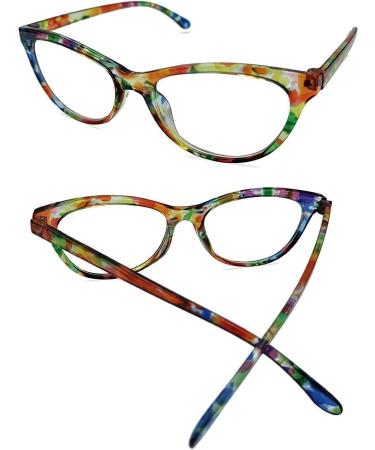 Stylish 3 Pack Cat Eye Reading Glasses for Women - Blue Light Blocking Computer Readers - Anti Eyestrain & Glare - Multicolor - Buy Online on GoSupps.com
