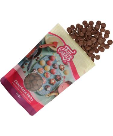 FunCakes Chocolate Melts Milk: Melting Chocolate to Make Sweet Bonbons Drips Glaze Cake Decorations Drizzles. Easy Melting in Microwave or Au Bain-Marie Halal. 350g. - Buy Online on GoSupps.com