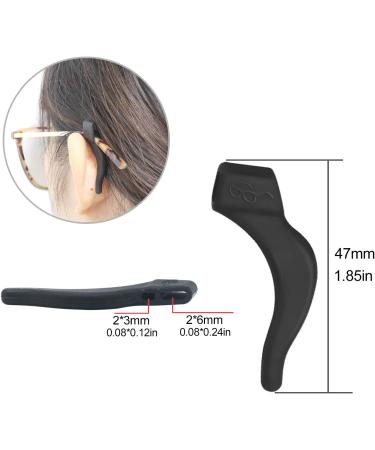 SMARTTOP Upgrade Eyeglass Ear Grips 2 holes design glasses holder Comfort Silicone Anti-Slip Elastic Eyeglasses Retainers Ear Hook Prevent Eyewear Sunglasses Spectacles Glasses Slipping(WHITE+BLACK) 10 White+black - Buy Online on GoSupps.com