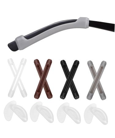 Healeeved 24 pairs nose pads glasses arm pads for the ears temple tips handles glasses brick silicone brass bracket.