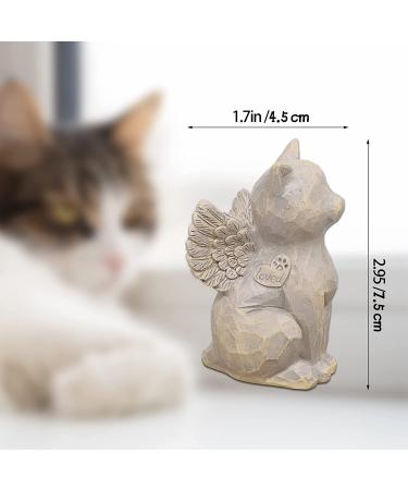 Cat Angel Memorial Figurine - Sympathy Gift for Cat Lovers - Remembering a Beloved Feline Companion - Hand-Painted Sculpted Figure - Natural Love My Cat (Gray) - Buy Online on GoSupps.com