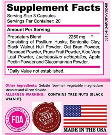Lady Soma Fiber Cleanse for Women with Probiotics 60 Capsules - Buy Online on GoSupps.com