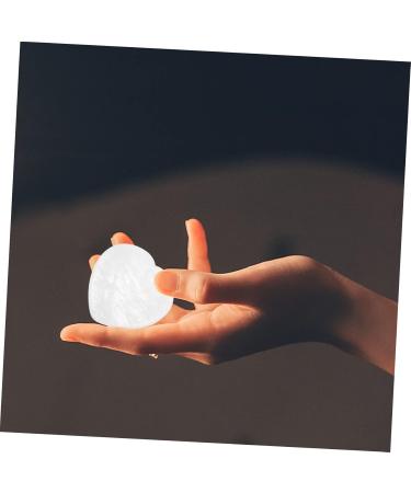 FRCOLOR Heart-Shaped Massage Stone - Relaxing Worry Stone & Scraping Tool - Portable White 4x4cm - Buy Online on GoSupps.com