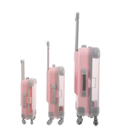 3 Pi ces Lot de 3 tuis de Voyage pour Faux Cils en ABS R sistant Mini Valises Rose Int rieur Spacieux Bo te de Rangement Portable pour Techniciennes en Extensions de Cils et
