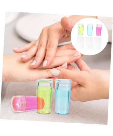 Ipetboom 3 Sets Nail Stamp Set Manicure Kit Accessories for Girls Jelly Silicone Nail Stamper French Nail Tool Nail Kits Manicure Tools Seal Stamp Platen Cosmetic Silica Gel - Buy Online on GoSupps.com