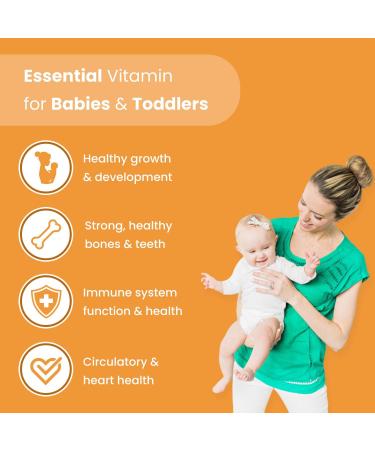 Mother's Promise Organic Baby Vitamin D Drops | 100% Plant Based | Healthy Growth & Bone Development | Age Newborn+ | 180 Servings | Baby Vitamin D3 Liquid for Infants & Toddlers | 400 IU for Babies 0.17 Fl Oz (Pack of 1) - Buy Online on GoSupps.com