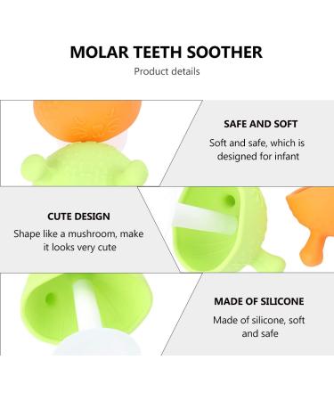 2PCS Faruta Mushroom Teether Pacifier for Breastfed Babies - Assorted Colors - Buy Online on GoSupps.com