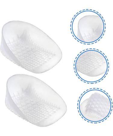 FRCOLOR U-Shaped Heel Pad Gel Inserts - Height Boosting Insoles for Men & Women - Transparent Heel Grips & Cups - 9.8x5.5CM Damping Half Pads for Comfort - Buy Online on GoSupps.com