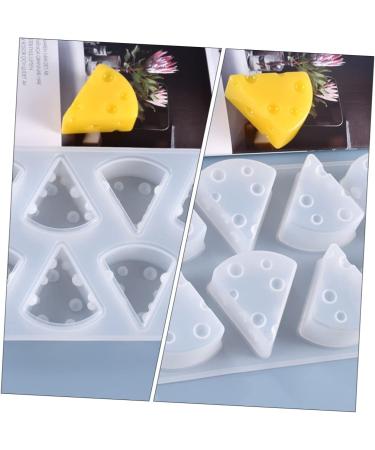 HOMSFOU 1pc Cheese Silicone Mold Cheese Silicone Baking Candy Silicone Molds for Candles Silicone Soap Ice Cream Mould Cheese Fondant Cheese Shape Baking White Silica Gel Mousse - Buy Online on GoSupps.com