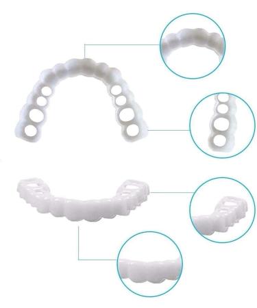 Ingke 2 Pairs Temporary Cosmetic Teeth Veneers - Artificial False Dentures for a Perfect Smile - Buy Online on GoSupps.com