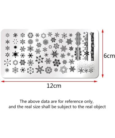 Buy Bontannd Snowflake Flowers Nail Stamping Plates - Autumn/Winter Young Girl Face Stamp Templates & Print Stencil Tool for Perfect Nail Art - Buy Online on GoSupps.com