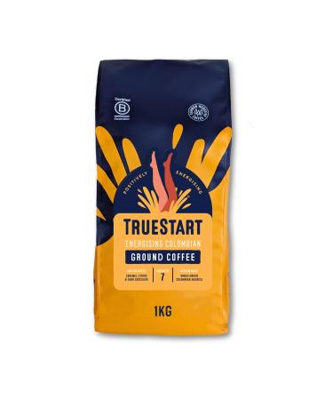 TRUESTART TrueStart Colombian Energizing Coffee 1kg Ground for V60 Aeropress Coffee Single Origin Arabica Freshly Roasted by Hand Medium Roast