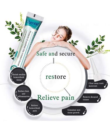 Hemorrhoid Cream 20g*4 (Assistant tub 8Pcs) - Natural Fast Pain Relief Treatment for Hemorrhoids & Fissures - 12 Piece Set - Buy Online on GoSupps.com