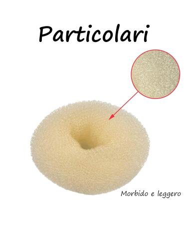 VEGCOO 6-Piece Donut Bun Maker Set - Hair Styling Aid Nylon Hair Ties Cream White - Perfect for Effortless Hairstyles - Buy Online on GoSupps.com