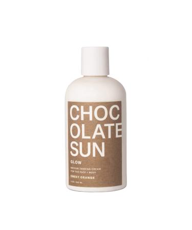 Chocolate Sun - Organic Glow Medium Tanning Cream Face & Body | Clean Non-Toxic Sunless Tanning (Medium 8 oz | 236 ml)