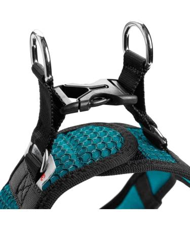 Hunter Hilo Comfort Harness for Small Dogs - Turquoise Mesh & Reflective Elements Size M | International Shipping Available - Buy Online on GoSupps.com