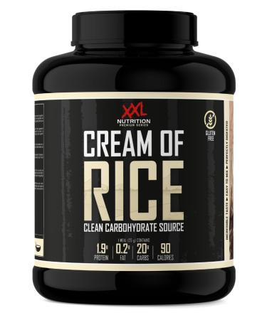 XXL Nutrition - Cream of Rice - healthy rice pudding ground rice flour low -calorie and fat - 20 grams of carbohydrates per portion - Vanilla - 2000 Gram Vanilla 2 kg (1 Pack)