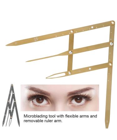 Golden Ratio Calipers - Stainless Steel Eyebrow Measuring Ruler | Flexible Mapping Tool for Permanent Makeup (Gold - Buy Online on GoSupps.com