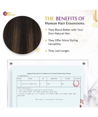 Moresoo Invisible Tape Extensions - Real Hair Balayage Brown 40cm | Dark to Light Brown | Adhesive Strip Extensions #2/6/2 | 10 Pieces 25g - Buy Online on GoSupps.com