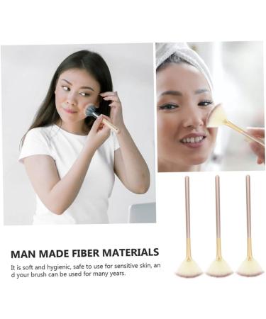 FRCOLOR 3 Sets Makeup Brush Facial Sponges Facial Fan Face Highlighter Makeup Highlighter Face Fan Facial Makeup Brush Cosmetic Woman Corrugated Silk Nylon Wool Multipurpose - Buy Online on GoSupps.com