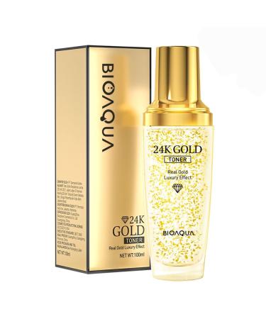 24K Gold Luxury Facial Toner 100ml Real Gold Effect