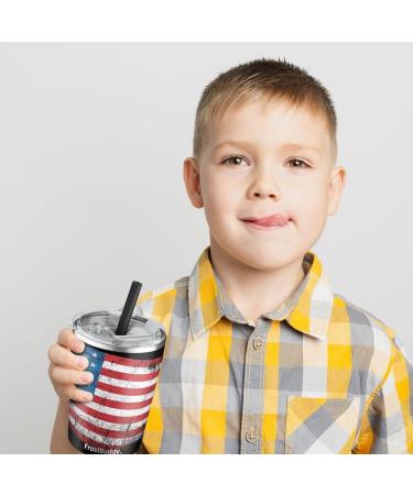 Frostbuddy 8oz Kids Tumbler: Spill-Proof Lid, Silicone Straw | Insulated Stainless Steel Cup for Toddlers - Beach Theme - Buy Online on GoSupps.com