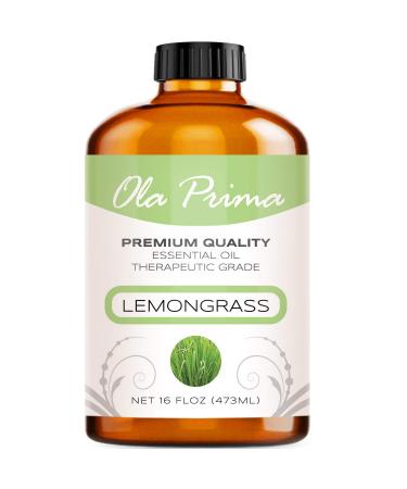 Ola Prima Oils 16oz - Lemongrass Essential Oil - 16 Fluid Ounces Lemongrass 16 Fl Oz (Pack of 1)