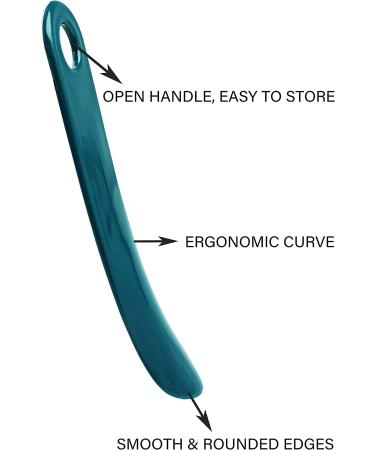 Simplecool Portable Plastic Shoe Horn - Durable Spoon Design for Men, Women, Seniors & Kids - Blue/7.5 - Buy Online on GoSupps.com