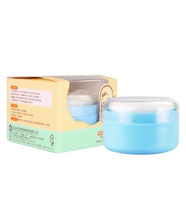 Pouffle de poudre et r cipient r cipient en poudre corporelle | Bo te saupoudrage cosm tique l ger | Baby Body Cosmetic Powder Puffe and Container Case pour la maison et les voyages Bleu