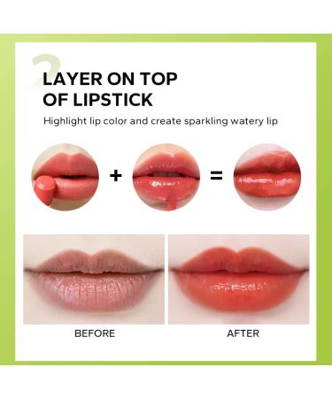 Beauty Glazed Big Brush Head Lip Oil - Ultra-Hydrating Glossy Finish & Vegan Tinted Lip Gloss - 101 MEET & 102 KISS 2 - Buy Online on GoSupps.com