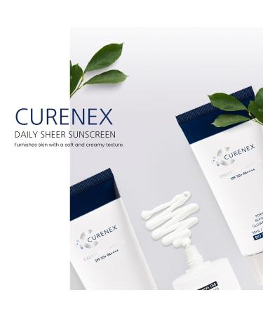 CURENEX Daily Sheer Sunscreen SPF50+ PA++++ provides comprehensive protection against UVA+UVB rays while revitalizing skin with PDRN and multi-peptide complex. (1.69 fl.oz.) - Buy Online on GoSupps.com
